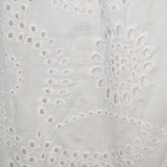 Lost + Wander White Eyelet Petals of the Sky Mini Dress Cotton Bridal Si… - Picture 7 of 12